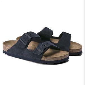 Birkenstock Men's Arizona Soft Footbed Navy Night Suede